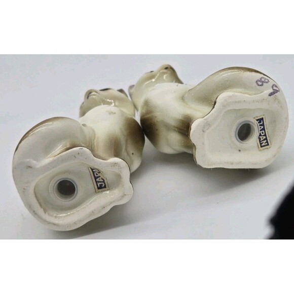 Vintage Japan Siamese Cats Gorgeous Green Rhinestone Eyes! Salt & Pepper Shakers - Picture 8 of 9